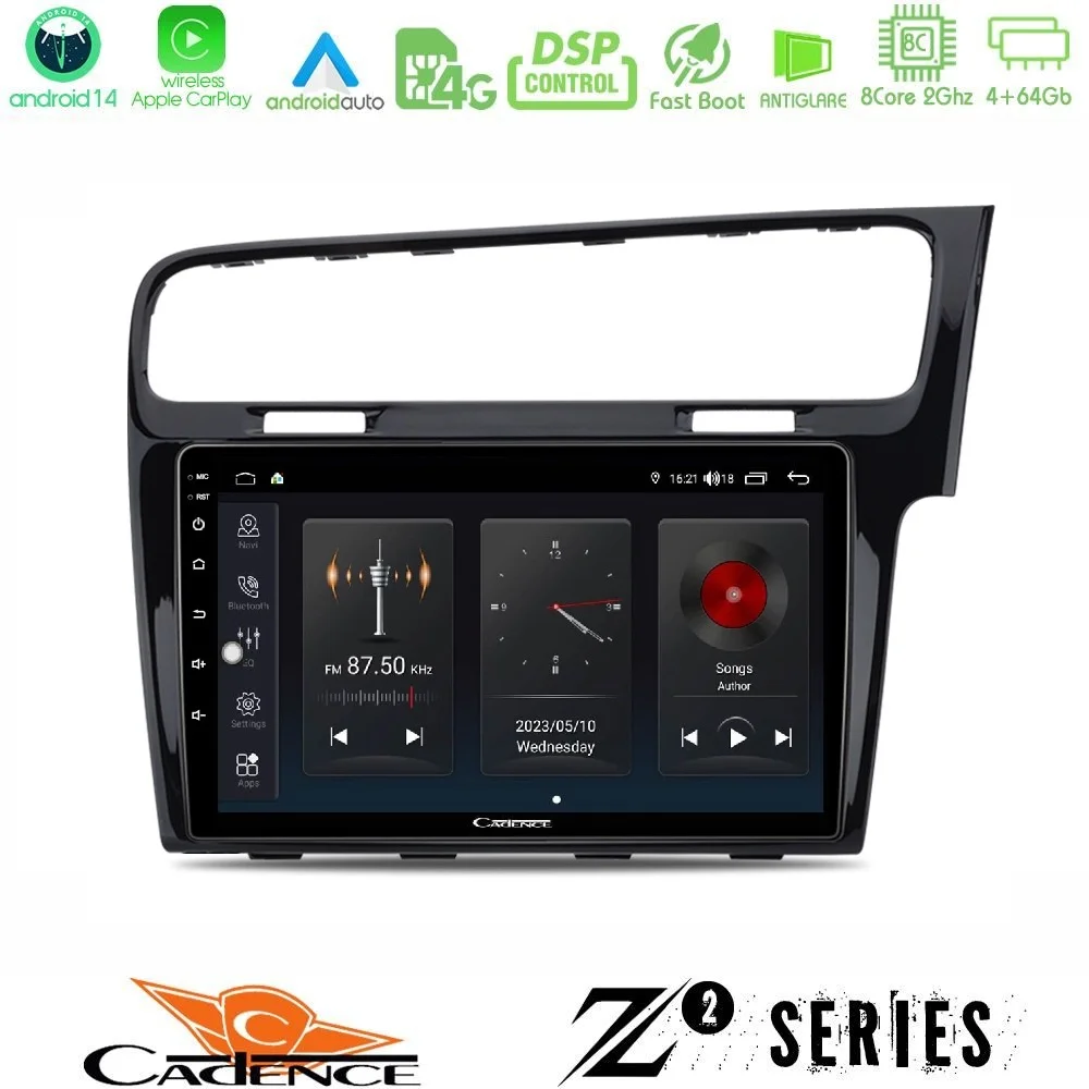 Φωτογραφία προϊόντος: Cadence Z2 Series 8Core Android14 4+64GB VW GOLF 7 RHD Navigation Multimedia Tablet 10 Με Carplay & Android Auto