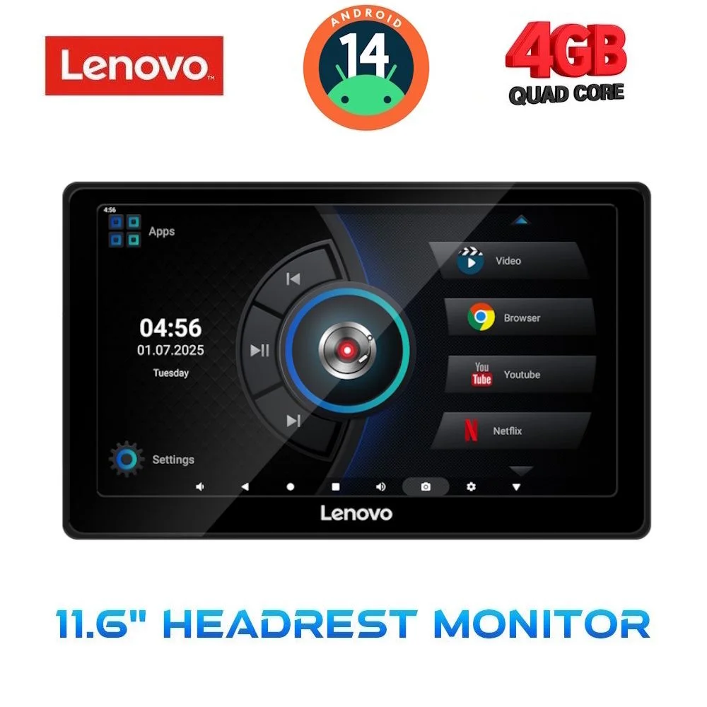 Φωτογραφία προϊόντος: LENOVO LVE 8010_HR (11.6” HEADREST MONITOR)