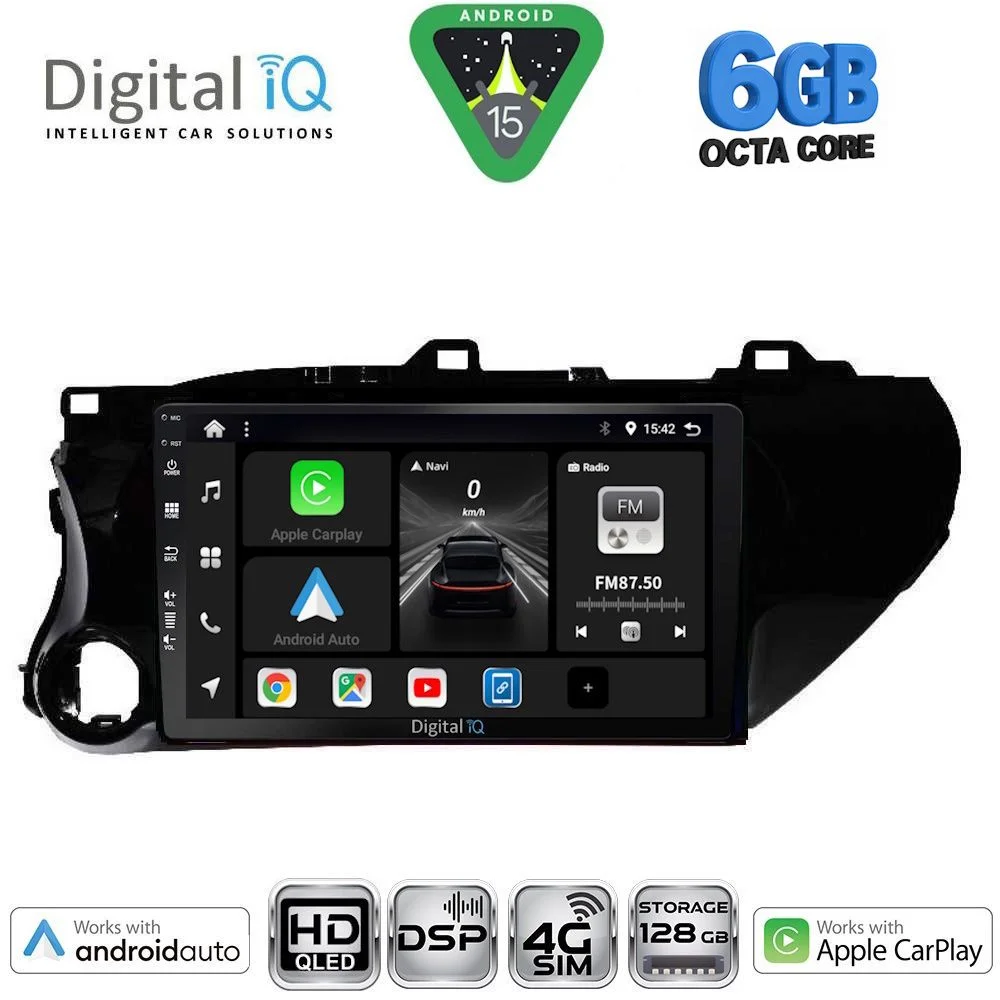 Φωτογραφία προϊόντος: DIGITAL IQ BXF 17721_CPAA (10inc) MULTIMEDIA TABLET for TOYOTA HILUX mod. 2017-2026