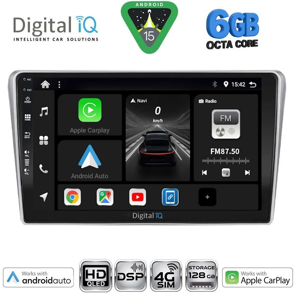 Φωτογραφία προϊόντος: DIGITAL IQ BXF 17704SL_CPAA (9inc) MULTIMEDIA TABLET for TOYOTA AVENSIS (T25) mod. 2003-2009 (SILVER)
