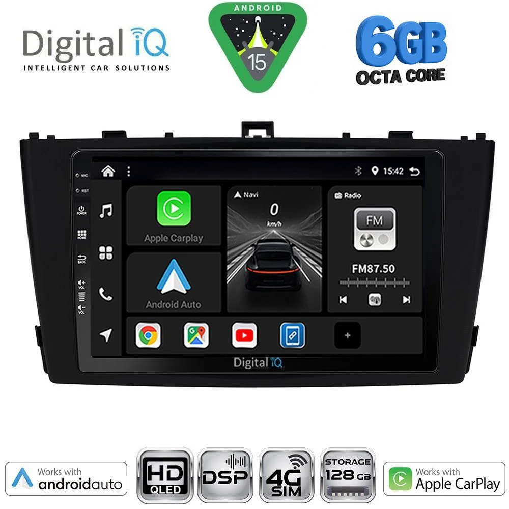 Φωτογραφία προϊόντος: DIGITAL IQ BXF 17705BL_CPAA (9inc) MULTIMEDIA TABLET for TOYOTA AVENSIS (T27) mod. 2009-2015 (BLACK)