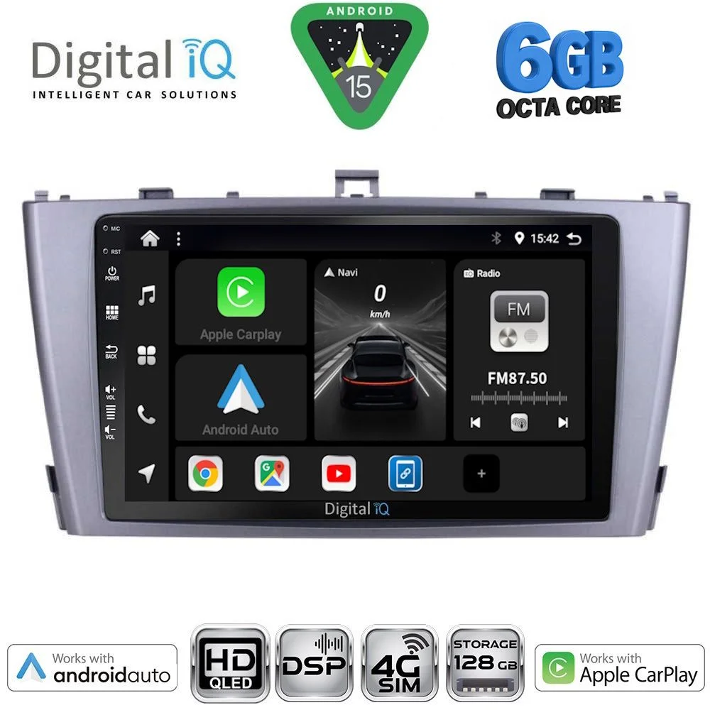 Φωτογραφία προϊόντος: DIGITAL IQ BXF 17705SL_CPAA (9inc) MULTIMEDIA TABLET for TOYOTA AVENSIS (T27) mod. 2009-2015 (SILVER)
