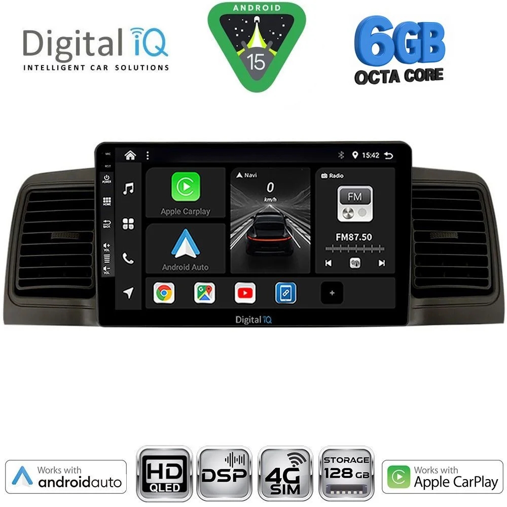 Φωτογραφία προϊόντος: DIGITAL IQ BXF 17712BL_CPAA (9inc) MULTIMEDIA TABLET for TOYOTA COROLLA mod. 2001-2006 (BLACK)