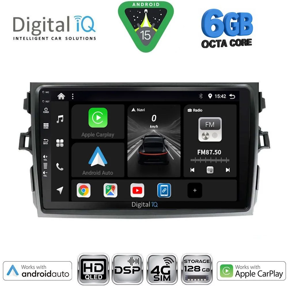 Φωτογραφία προϊόντος: DIGITAL IQ BXF 17713_CPAA (9inc) MULTIMEDIA TABLET for TOYOTA COROLLA 4D mod. 2006-2012