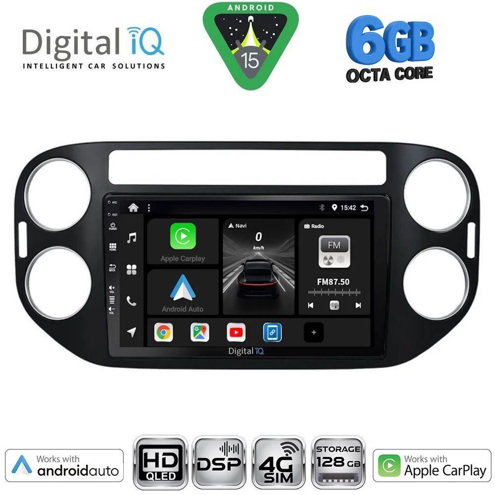 Φωτογραφία προϊόντος: DIGITAL IQ BXF 17760BL_CPAA (9inc) MULTIMEDIA TABLET for VW TIGUAN mod. 2011-2016 (BLACK)