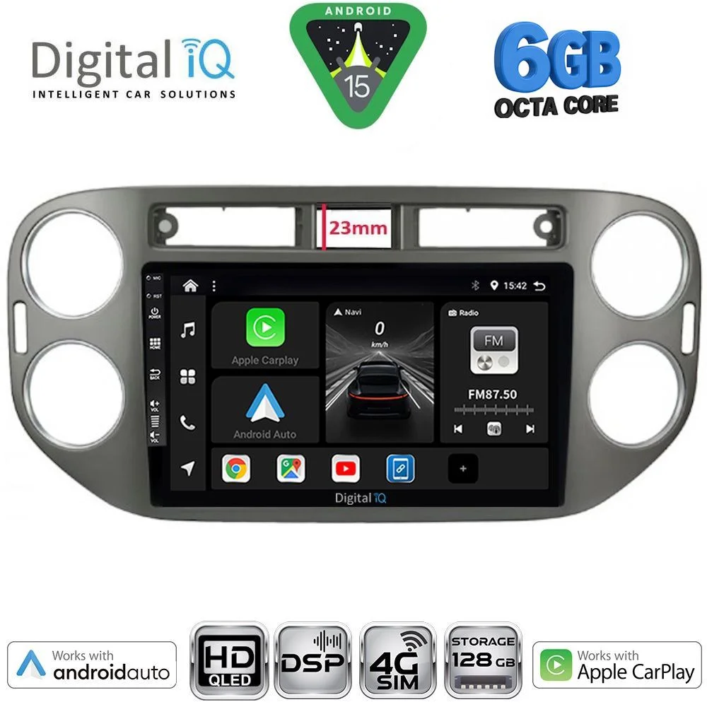 Φωτογραφία προϊόντος: DIGITAL IQ BXF 17760GR_CPAA (9inc) MULTIMEDIA TABLET for VW TIGUAN mod. 2011-2016 (GREY)