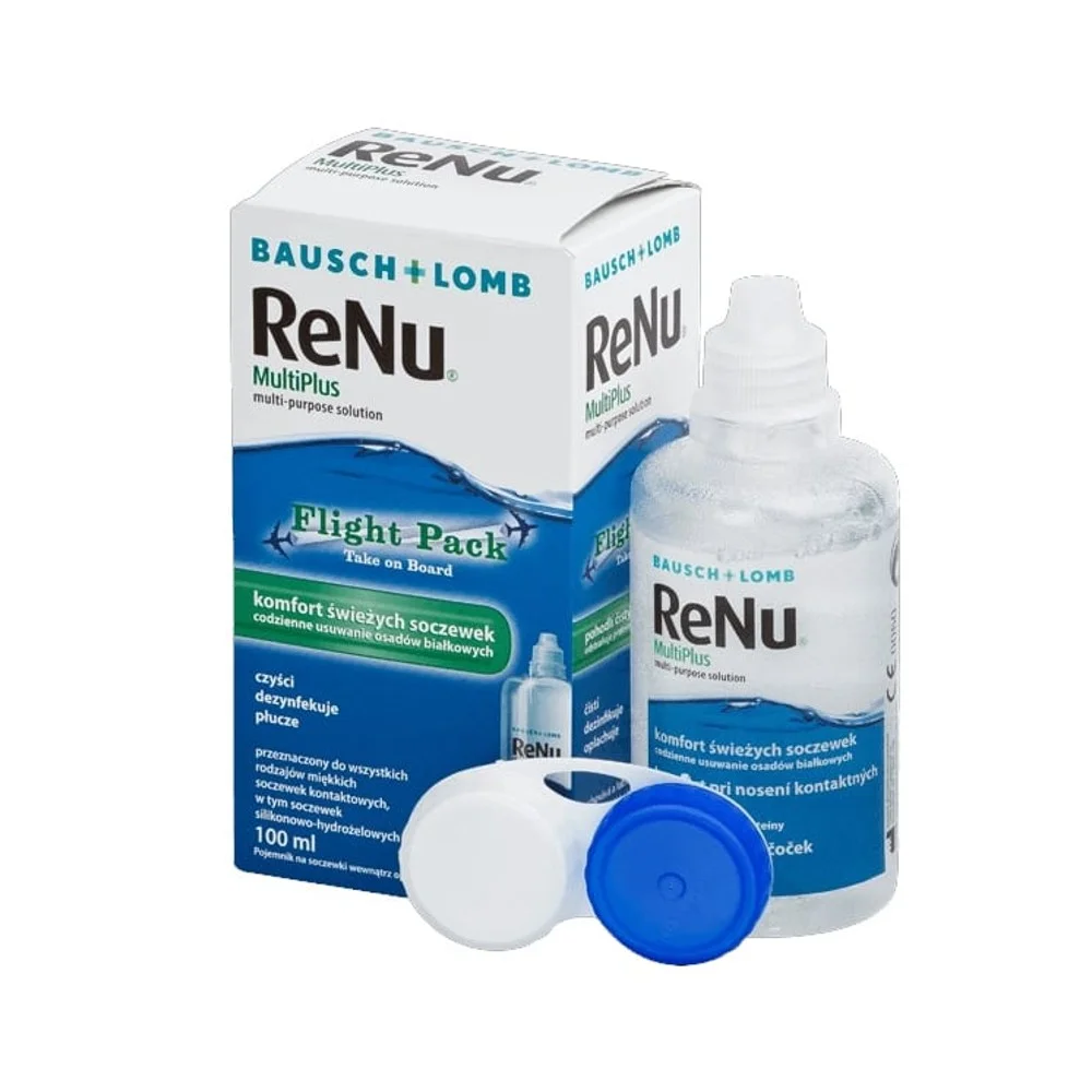 Φωτογραφία προϊόντος: Bausch & Lomb ReNu multiplus Flight Pack - Υγρό Φακών Επαφής & Θήκη Φακών Επαφής (100ml)