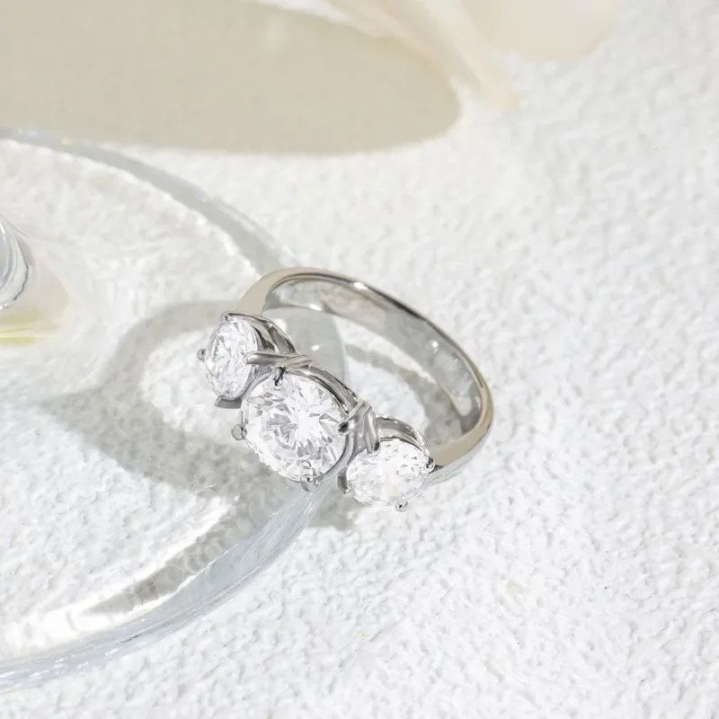 Φωτογραφία προϊόντος: Peach Jewelry Peach Jewerly Γυναικείο Δαχτυλίδι Από Ατσάλι 304 Ασημί Με Ζιργκόν Size 6