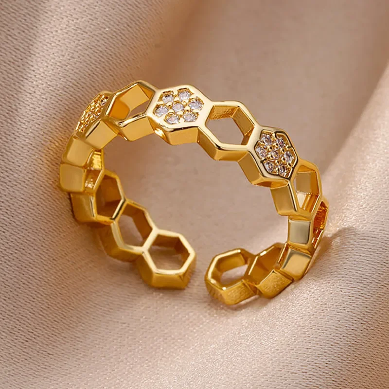 Φωτογραφία προϊόντος: Peach Jewelry Peach Jewerly Δαχτυλίδι Από Χαλκό Επιχρυσωμένο 18Κ Με Ζιργκόν Ρυθμιζόμενο