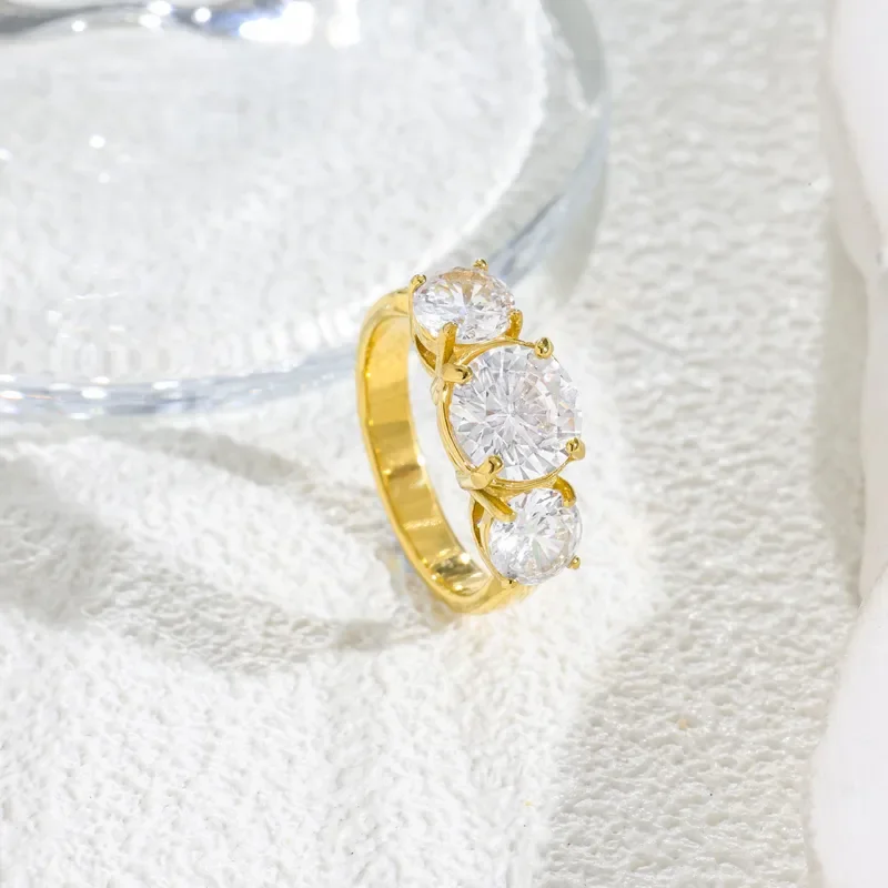 Φωτογραφία προϊόντος: Peach Jewelry Peach Jewerly Γυναικείο Δαχτυλίδι Από Ατσάλι 304 Επιχρυσωμένο Με Ζιργκόν Size 8