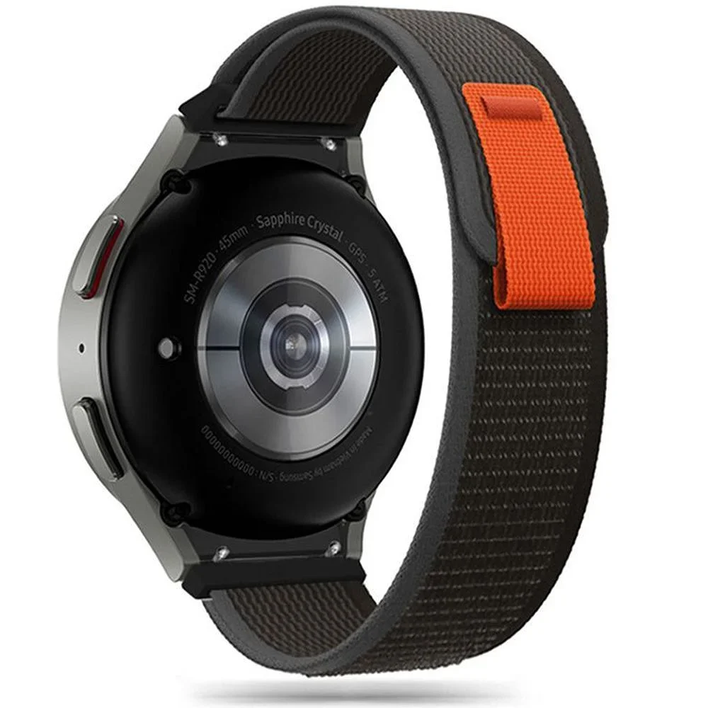 Φωτογραφία προϊόντος: Tech-Protect Λουράκι Nylon Samsung Galaxy Watch 4 / 5 / 5 Pro / 6 / 7 / FE Black/Orange