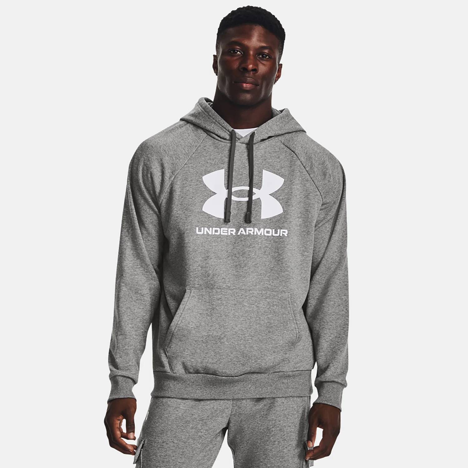 Φωτογραφία προϊόντος: UNDER ARMOUR RIVAL FLEECE LOGO HOODIE ΓΚΡΙ