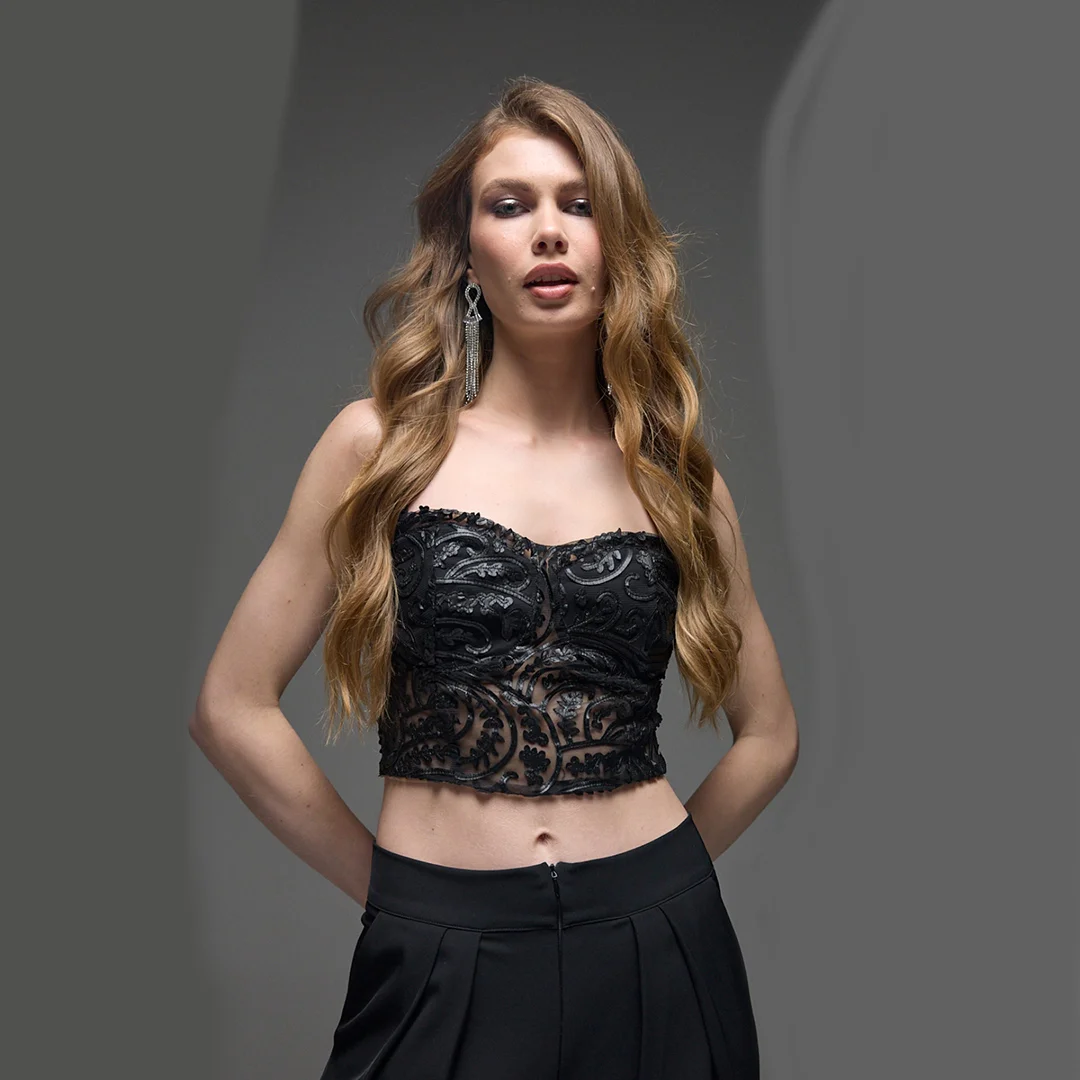 Φωτογραφία προϊόντος: Anna Samouka Eco Leather Bustier River 17055 Black