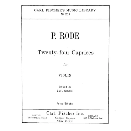 Φωτογραφία προϊόντος: Carl Fischer Rode - 24 Caprices