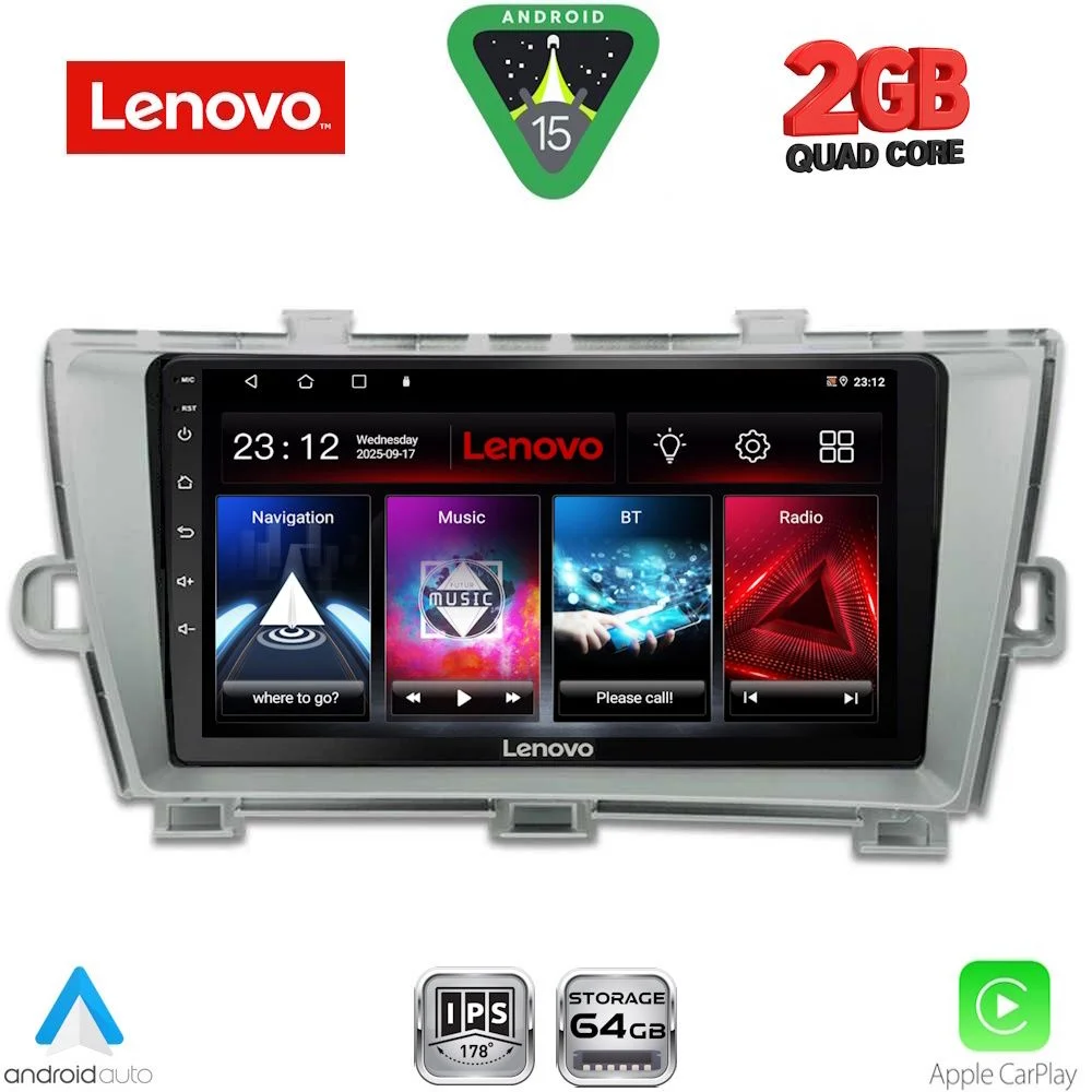 Φωτογραφία προϊόντος: LENOVO LVD 2726SL_CPA (9inc) MULTIMEDIA TABLET for TOYOTA PRIUS mod. 2009-2015 (SILVER)