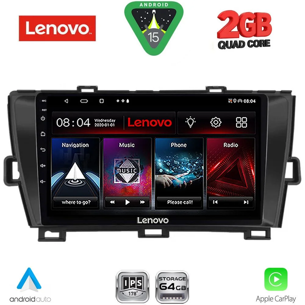 Φωτογραφία προϊόντος: LENOVO LVD 2726BL_CPA (9inc) MULTIMEDIA TABLET for TOYOTA PRIUS mod. 2009-2015 (BLACK)