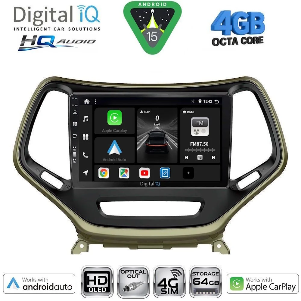 Φωτογραφία προϊόντος: DIGITAL IQ BXK 19273_CPAA (10inc) MULTIMEDIA TABLET for JEEP CHEROKEE mod. 2014-2026