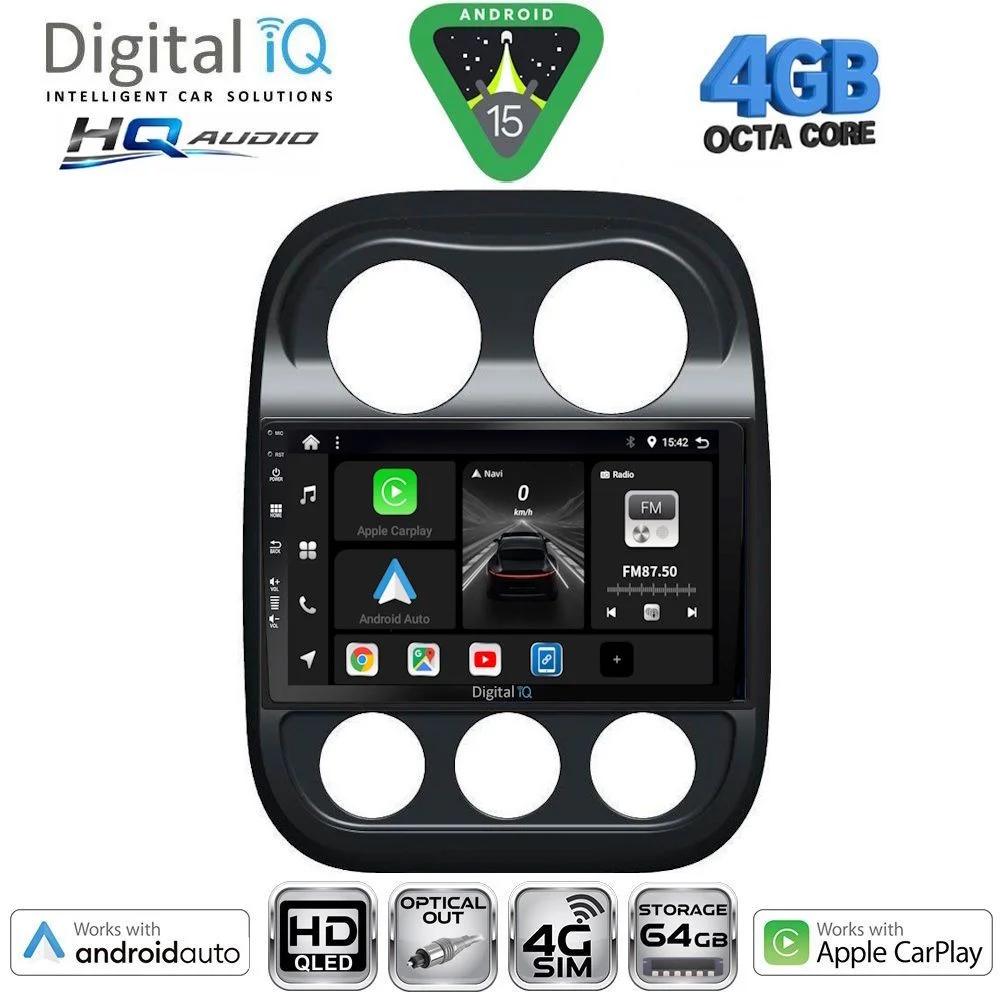 Φωτογραφία προϊόντος: DIGITAL IQ BXK 19277_CPAA (10inc) MULTIMEDIA TABLET for JEEP COMPASS - PATRIOT mod. 2007-2016