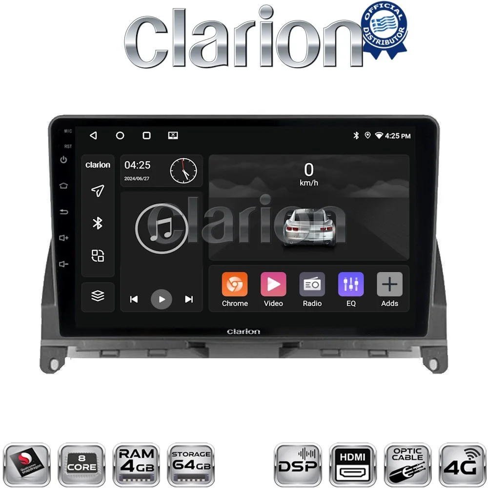 Φωτογραφία προϊόντος: Clarion OEM για Mercedes C class (W204) 2007 > 2011 με 8Core 4GB/64GB και 2K οθόνη