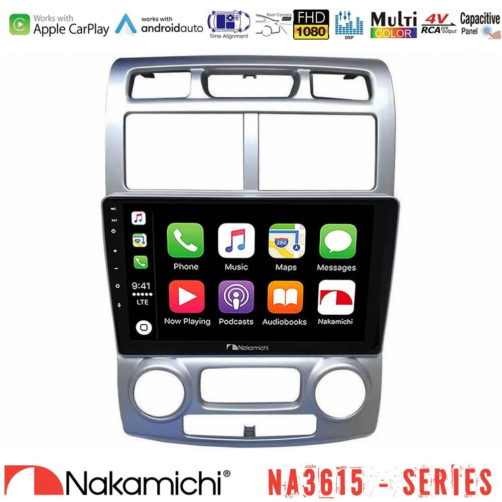 Φωτογραφία προϊόντος: Nakamichi NA3615 Series Με Wireless Carplay & Android Auto Kia Sportage 2005-2008 Media Station Tablet 9