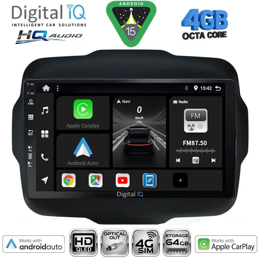 Φωτογραφία προϊόντος: DIGITAL IQ BXK 19290_CPAA (9inc) MULTIMEDIA TABLET for JEEP RENEGADE mod. 2014-2025