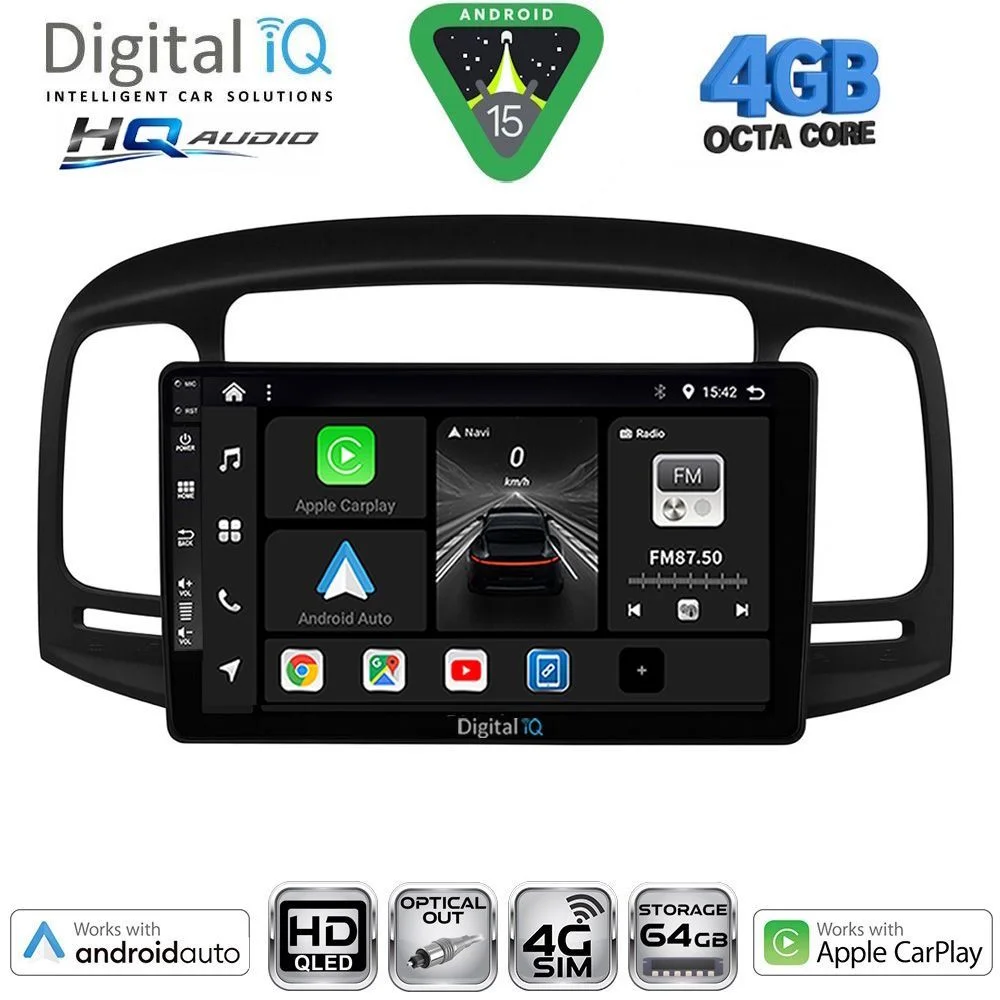 Φωτογραφία προϊόντος: DIGITAL IQ BXK 19249BL_CPAA (9inc) MULTIMEDIA TABLET for HYUNDAI ACCENT mod. 2005-2012 (BLACK)