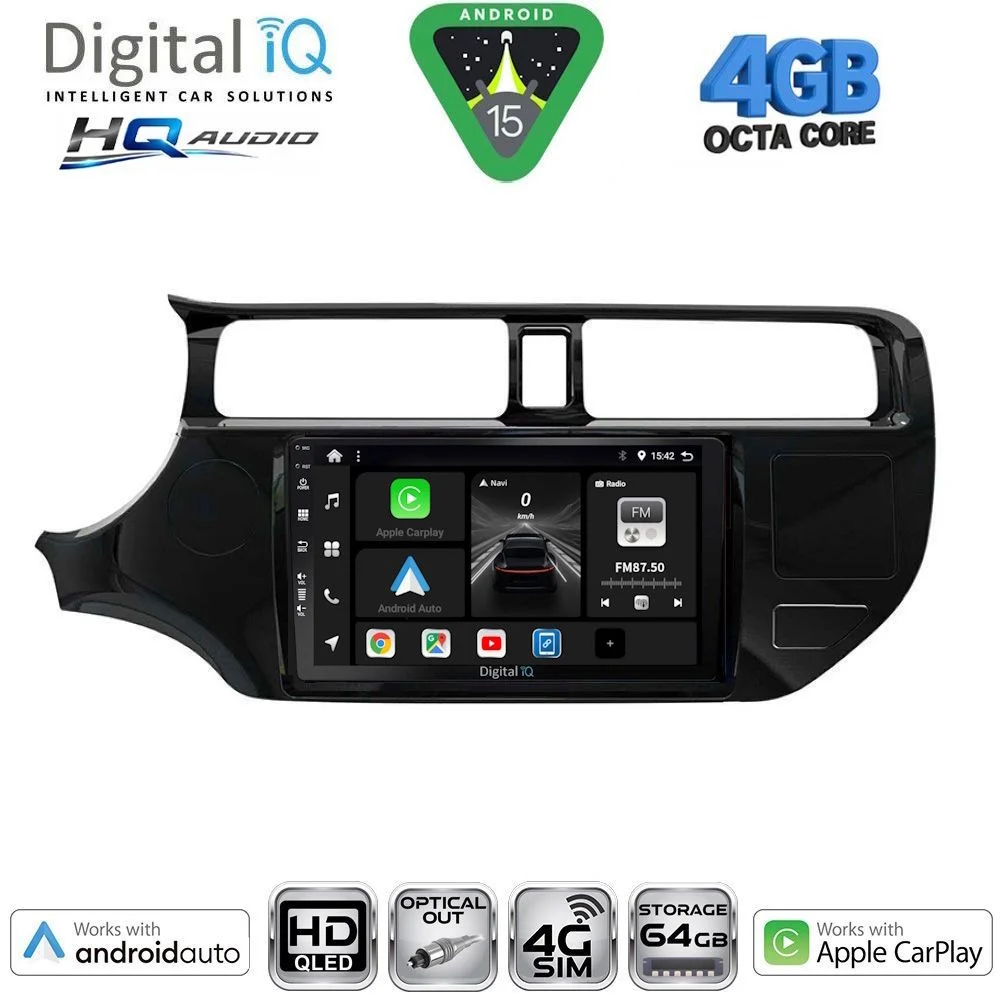 Φωτογραφία προϊόντος: DIGITAL IQ BXK 19314_CPAA (9inc) MULTIMEDIA TABLET for KIA RIO mod. 2012-2015