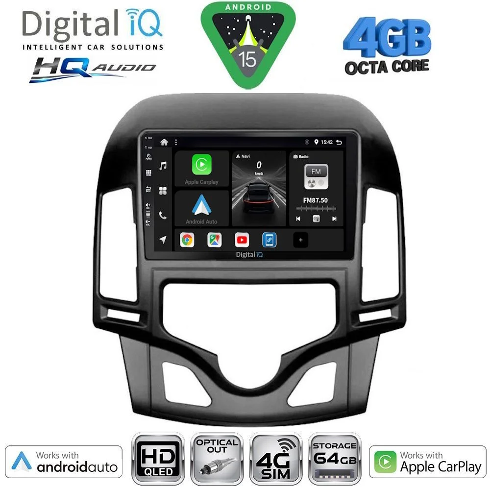 Φωτογραφία προϊόντος: DIGITAL IQ BXK 19231_CPAA CLIMA (9inc) MULTIMEDIA TABLET for HYUNDAI i30 mod. 2007-2012