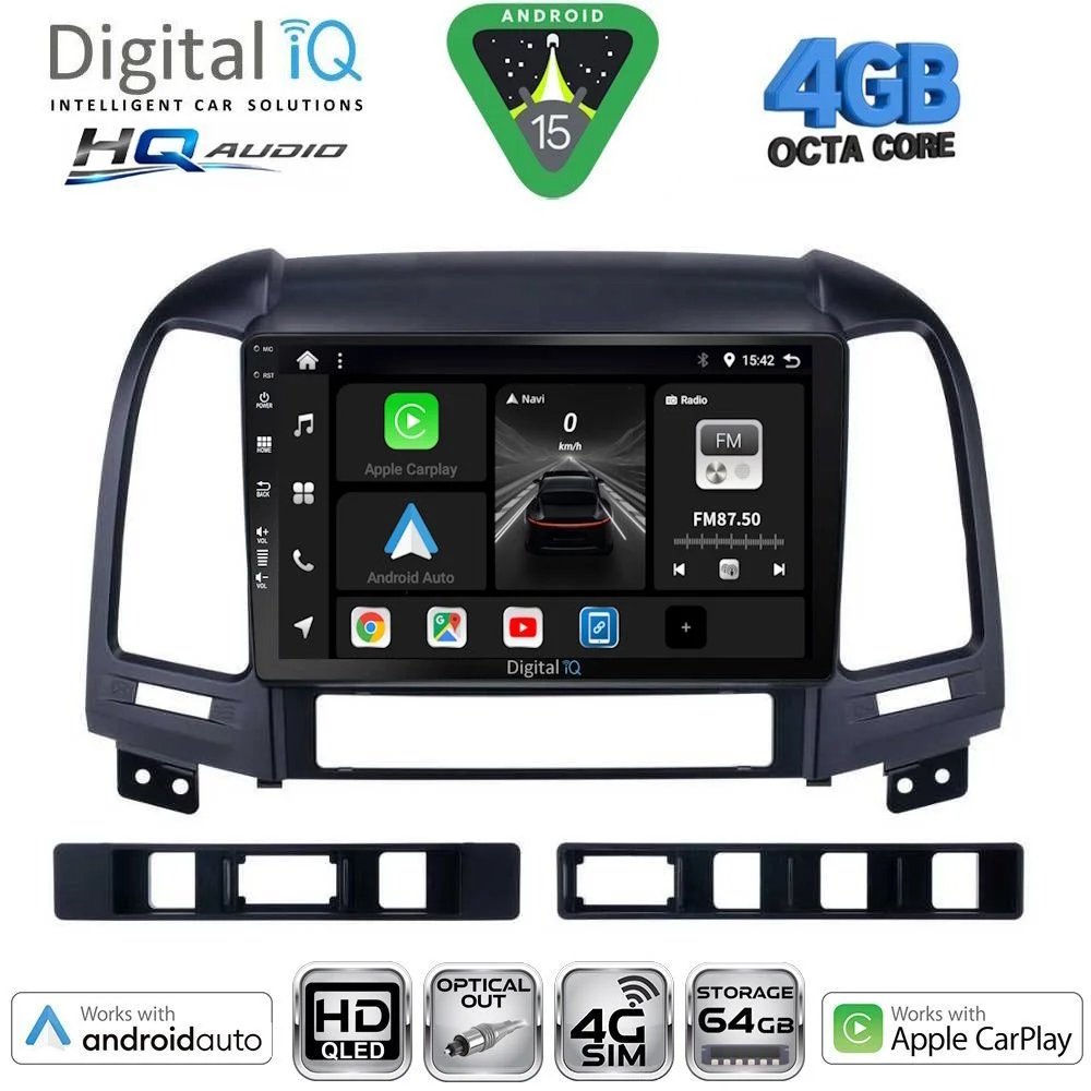 Φωτογραφία προϊόντος: DIGITAL IQ BXK 19239_CPAA (9inc) MULTIMEDIA TABLET for HYUNDAI SANTA FE mod. 2005-2013