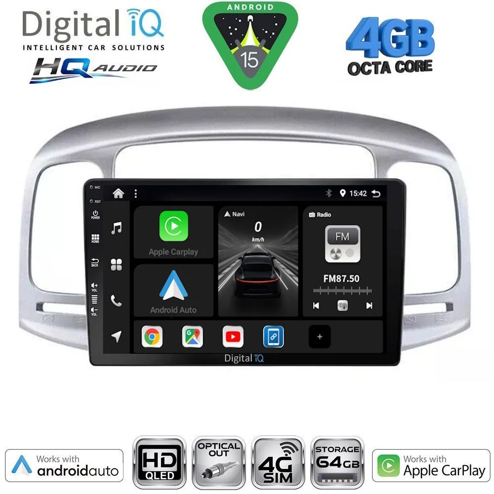 Φωτογραφία προϊόντος: DIGITAL IQ BXK 19249SL_CPAA (9inc) MULTIMEDIA TABLET for HYUNDAI ACCENT mod. 2005-2012 (SILVER)