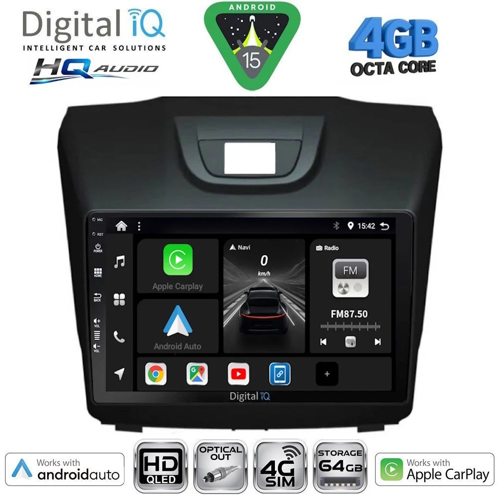 Φωτογραφία προϊόντος: DIGITAL IQ BXK 19255_CPAA (9inc) MULTIMEDIA TABLET for ISUZU DMAX mod. 2012-2020