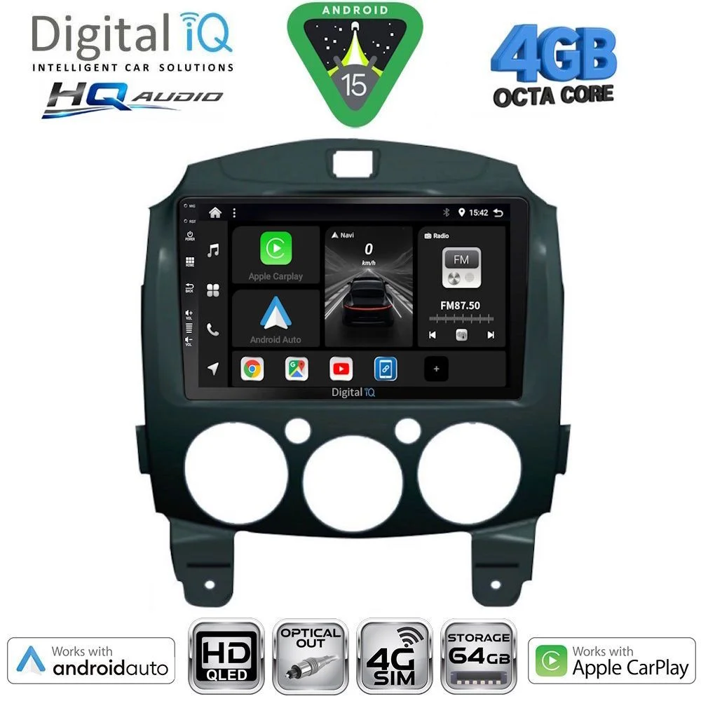Φωτογραφία προϊόντος: DIGITAL IQ BXK 19361_CPAA (9inc) MULTIMEDIA TABLET for MAZDA 2 mod. 2007-2014
