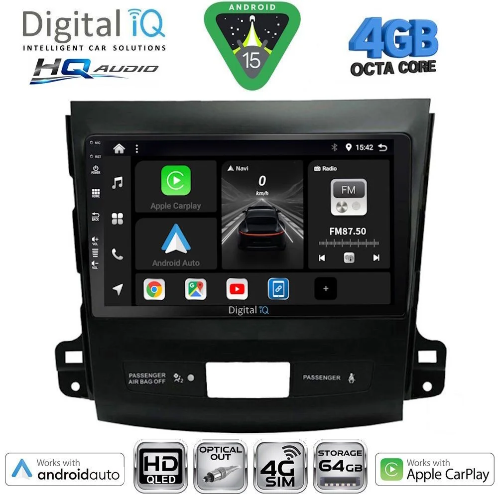 Φωτογραφία προϊόντος: DIGITAL IQ BXK 19442_CPAA (9inc) MULTIMEDIA TABLET for CITROEN C-CROSSER | MITSUBISHI OUTLANDER | PEUGEOT 4007 mod. 2006-2012