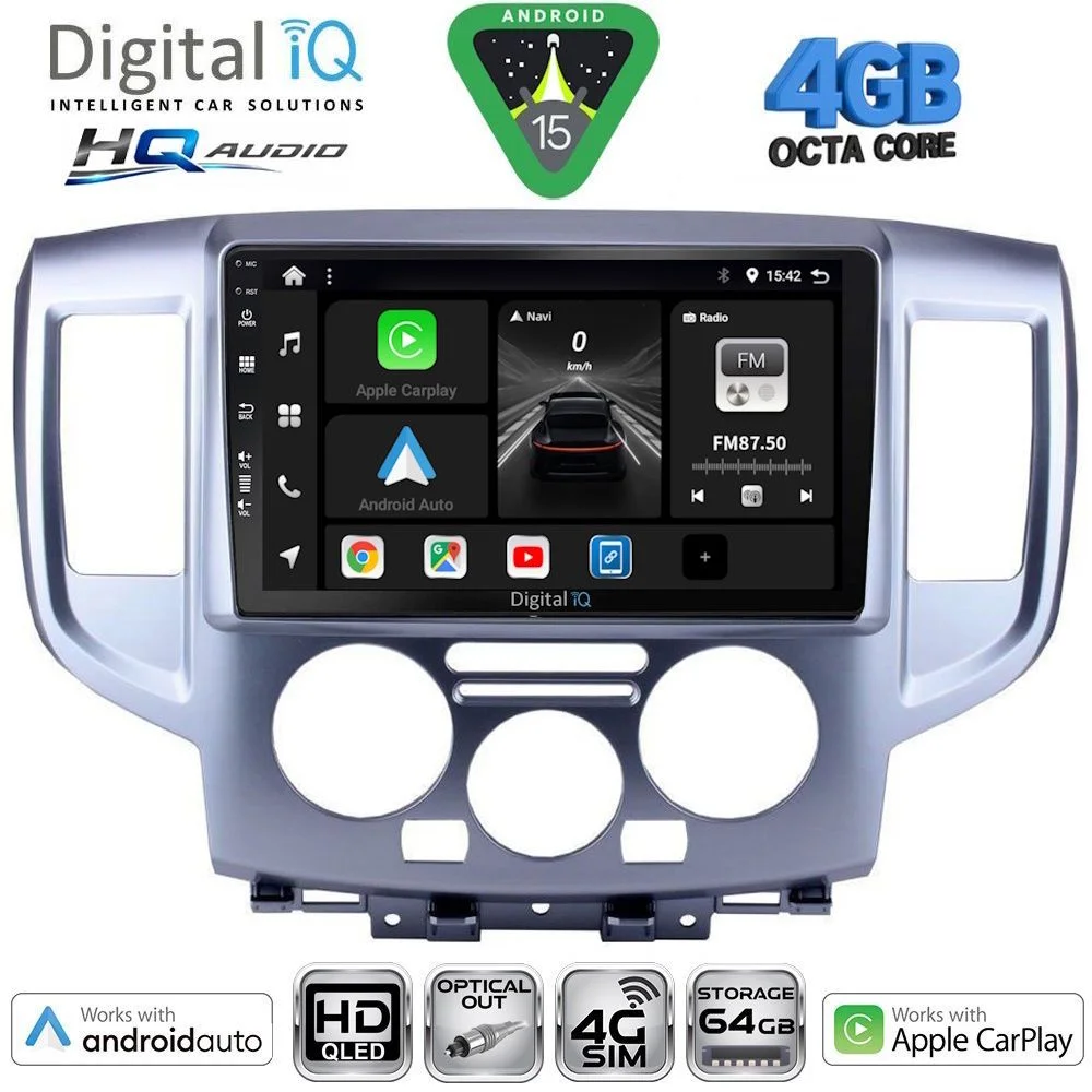 Φωτογραφία προϊόντος: DIGITAL IQ BXK 19458SL_CPAA (9inc) MULTIMEDIA TABLET for NISSAN NV 200 mod. 2009-2020 (SILVER)
