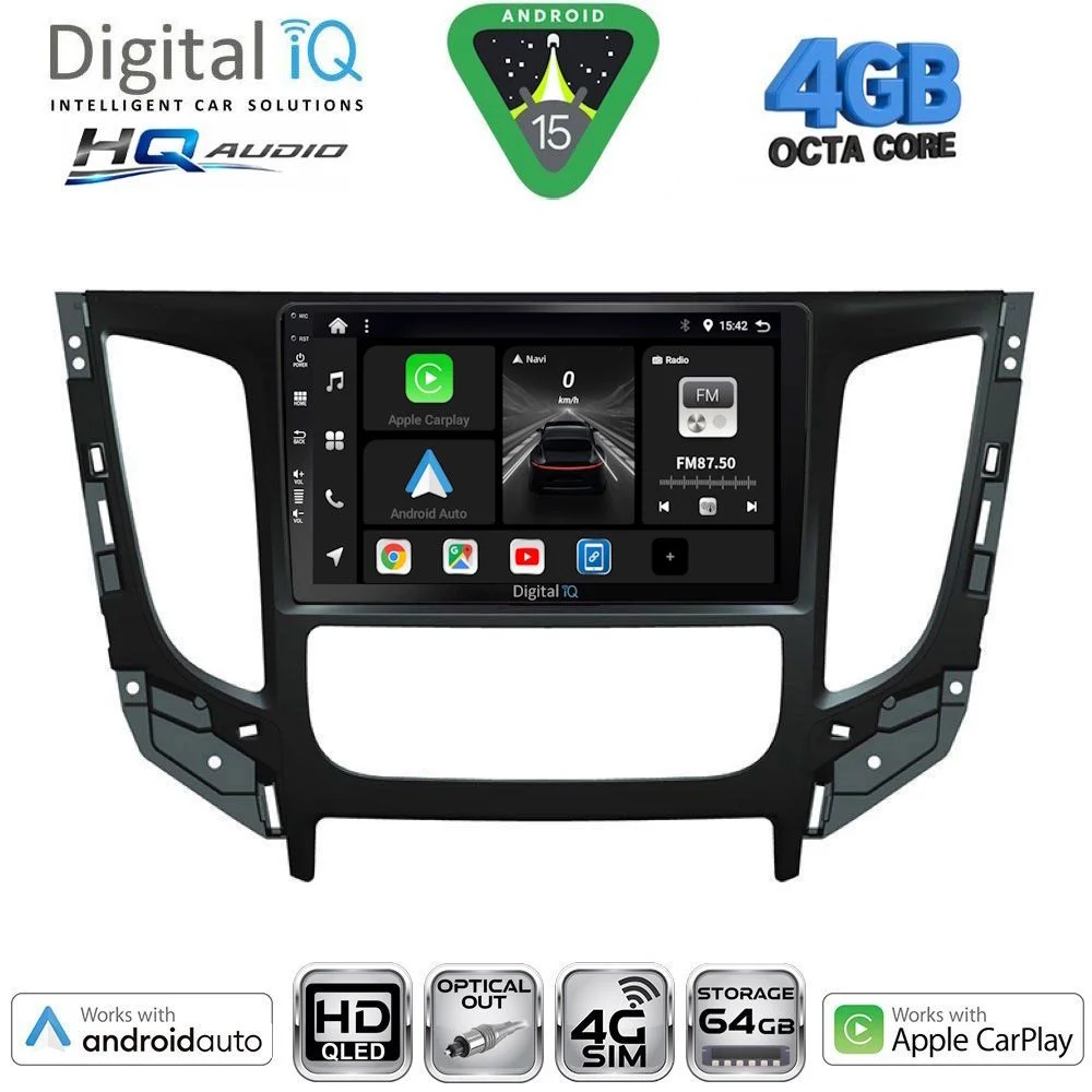 Φωτογραφία προϊόντος: DIGITAL IQ BXK 19437_CPAA CLIMA (9inc) MULTIMEDIA TABLET for MITSUBISHI L200 mod. 2015-2019 with CLIMA