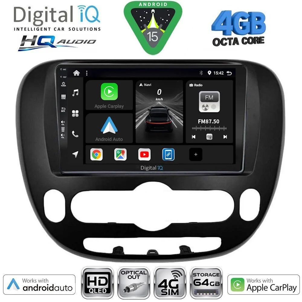 Φωτογραφία προϊόντος: DIGITAL IQ BXK 19321_CPAA (9inc) MULTIMEDIA TABLET for KIA SOUL mod. 2014-2025
