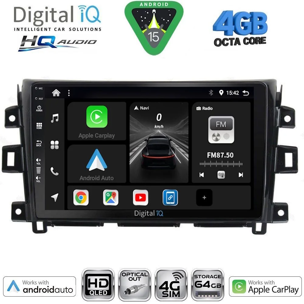 Φωτογραφία προϊόντος: DIGITAL IQ BXK 19456_CPAA (10inc) MULTIMEDIA TABLET for NISSAN NAVARA mod. 2016-2025