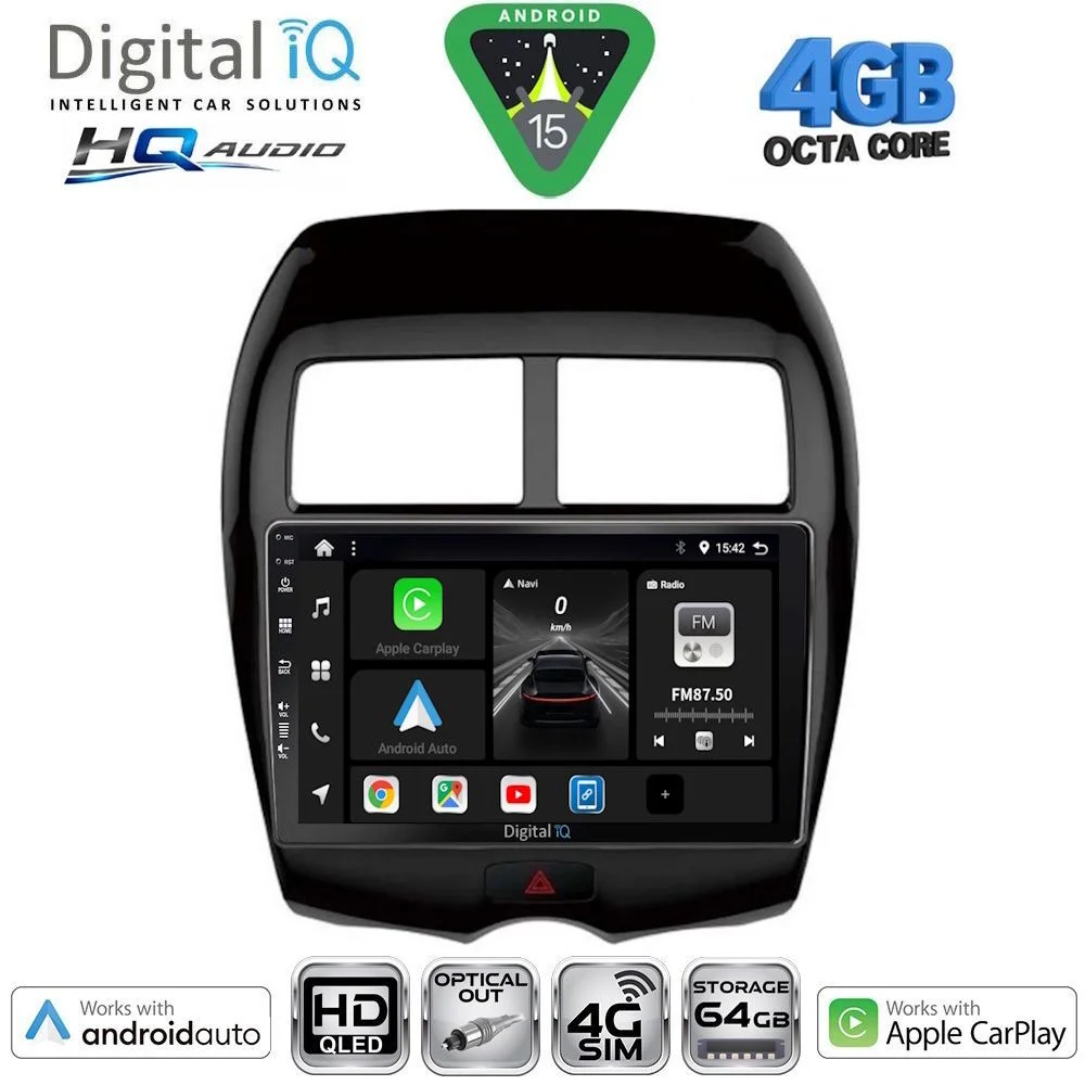 Φωτογραφία προϊόντος: DIGITAL IQ BXK 19430_CPAA (10inc) MULTIMEDIA TABLET for MITSUBISHI ASX mod. 2009-2020 - PEUGEOT 4008 mod. 2012-2018