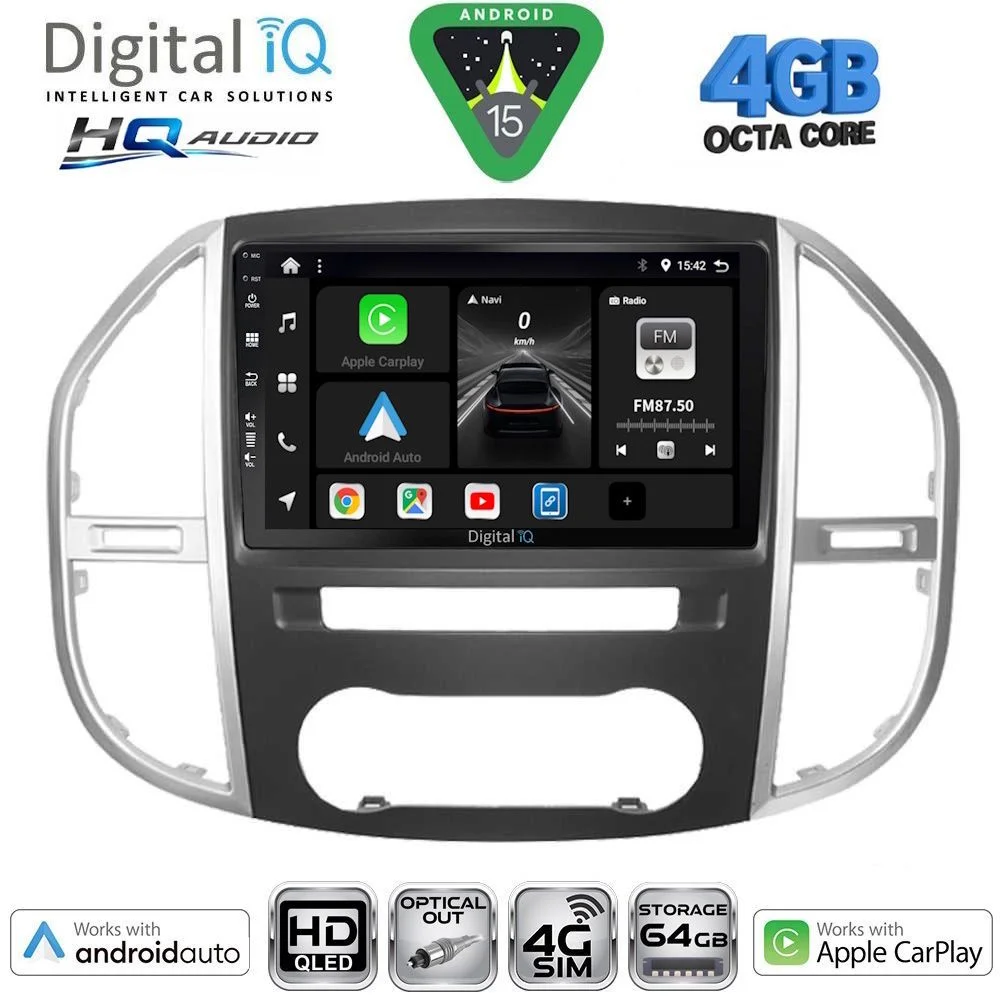 Φωτογραφία προϊόντος: DIGITAL IQ BXK 19429_CPAA (10inc) MULTIMEDIA TABLET for MERCEDES VITO – VIANO (W447) mod. 2015-2024
