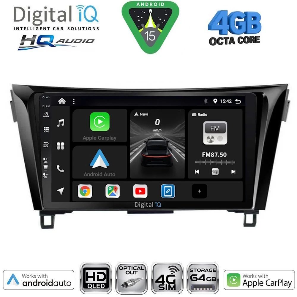 Φωτογραφία προϊόντος: DIGITAL IQ BXK 19468_CPAA (10inc) MULTIMEDIA TABLET for NISSAN QASHQAI - XTRAIL mod. 2014-2021