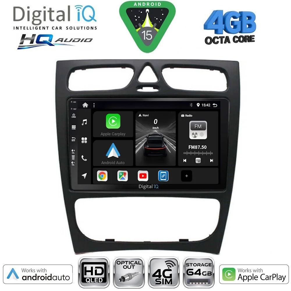 Φωτογραφία προϊόντος: DIGITAL IQ BXK 19402_CPAA (9inc) MULTIMEDIA TABLET for MERCEDES C (W203) mod. 1999-2004