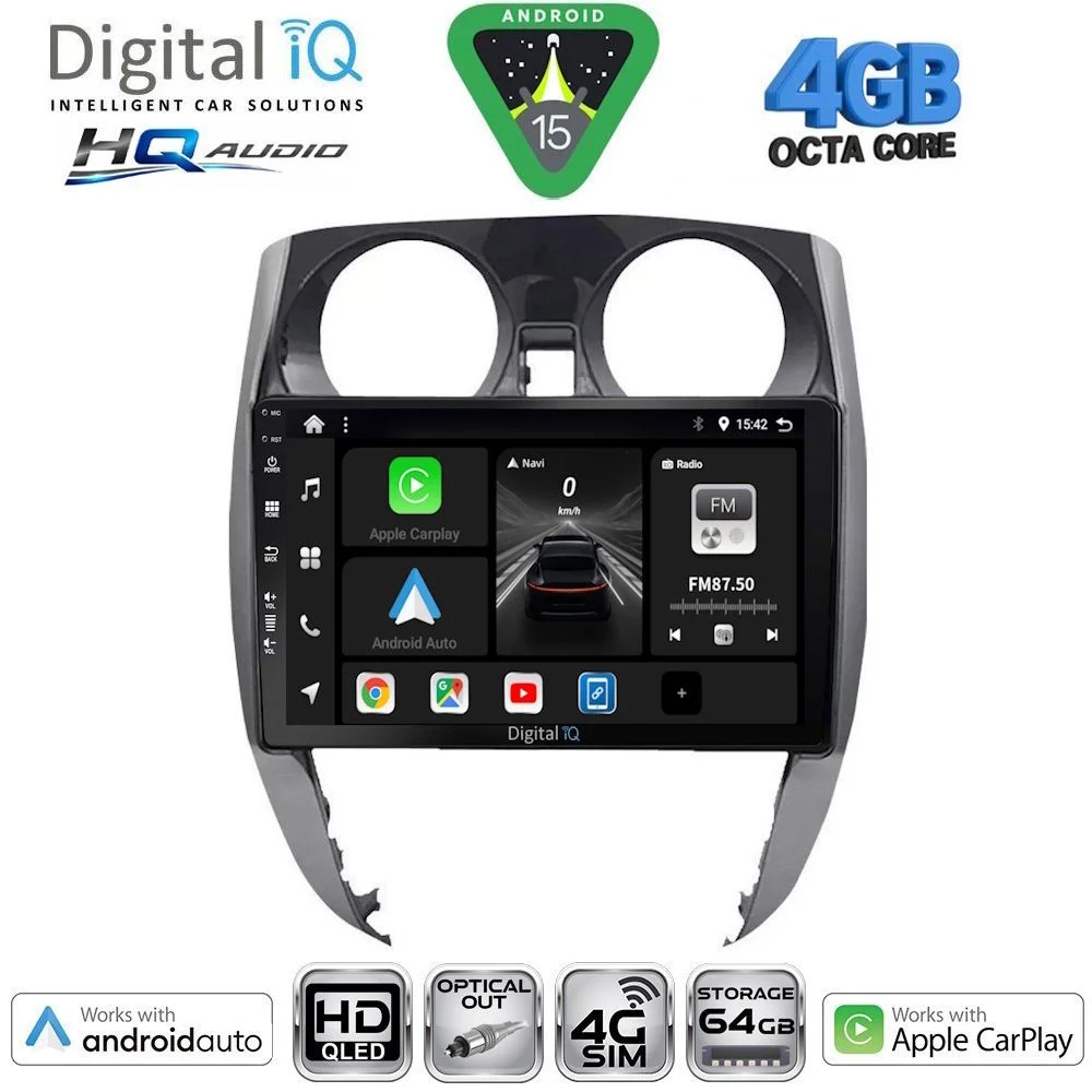 Φωτογραφία προϊόντος: DIGITAL IQ BXK 19464_CPAA (10inc) MULTIMEDIA TABLET for NISSAN NOTE mod. 2012-2020