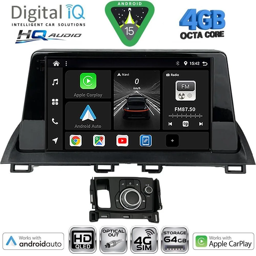 Φωτογραφία προϊόντος: DIGITAL IQ BXK 19386_CPAA (9inc) MULTIMEDIA TABLET for MAZDA CX4 mod. 2016-2025