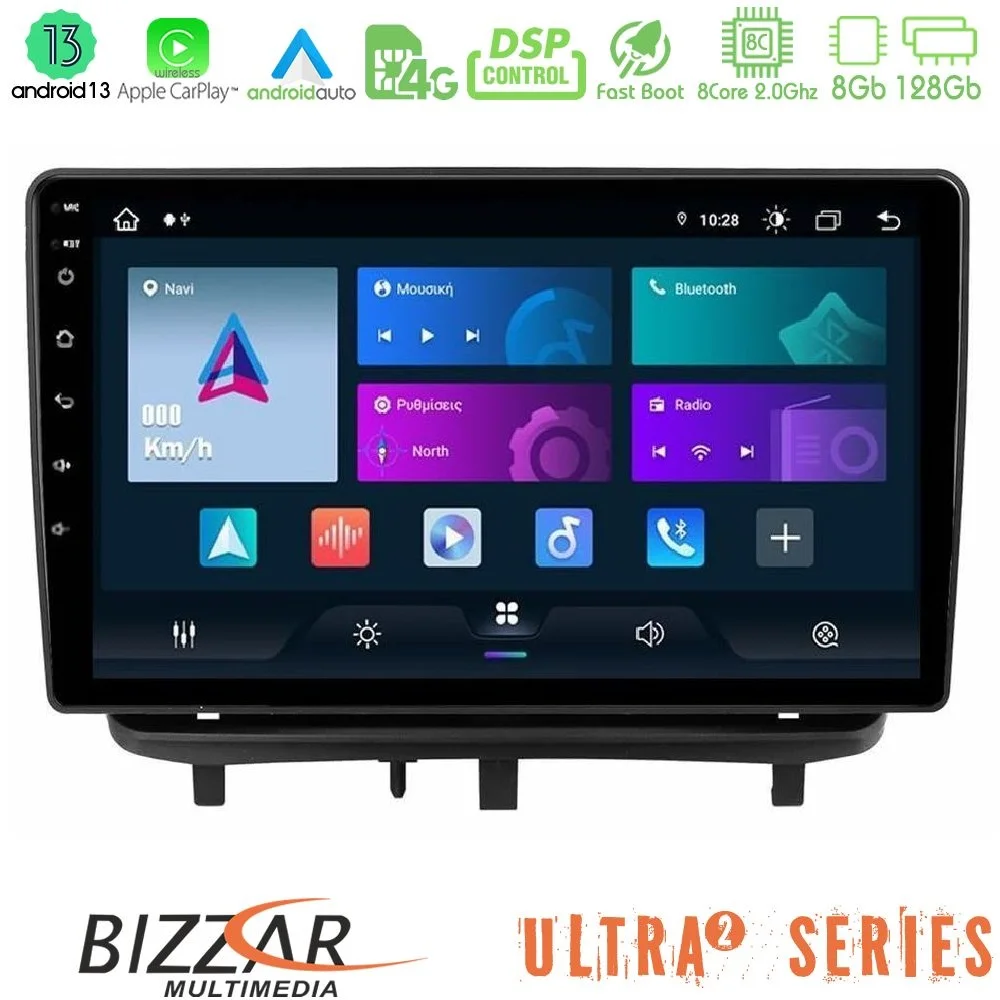 Φωτογραφία προϊόντος: Bizzar Ultra Series Opel Corsa D 2006-2014 8core Android13 8+128GB Navigation Multimedia Tablet 9 (Top Mount)