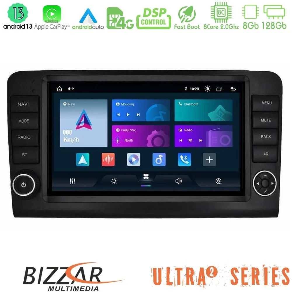 Φωτογραφία προϊόντος: Bizzar Ultra Series Mercedes ML/GL Class W164 2006-2011 8core Android13 8+128GB Navigation Multimedia Tablet 9 (OEM Look)