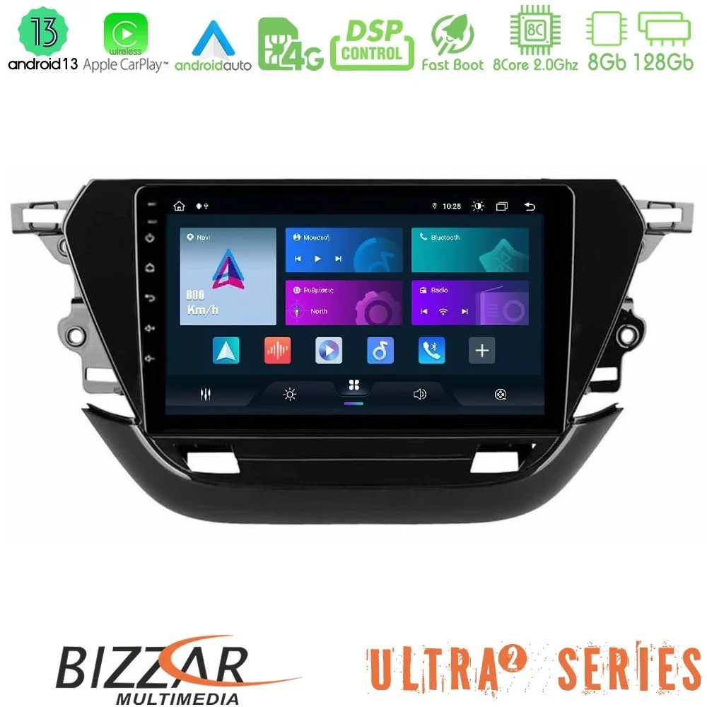 Φωτογραφία προϊόντος: Bizzar Ultra Series Opel Corsa F 2019-2023 8core Android13 8+128GB Navigation Multimedia Tablet 9