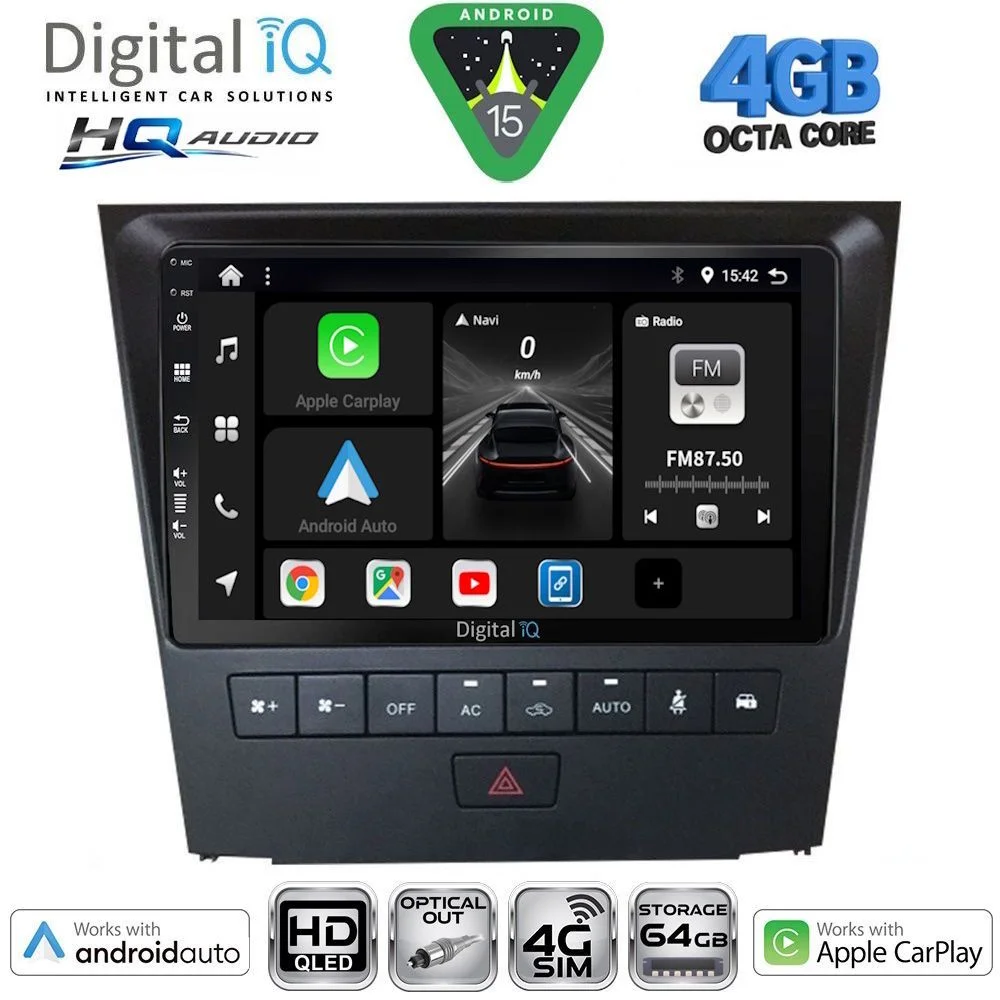 Φωτογραφία προϊόντος: DIGITAL IQ BXK 19341_CPAA (9inc) MULTIMEDIA TABLET for LEXUS GS mod. 2004-2011