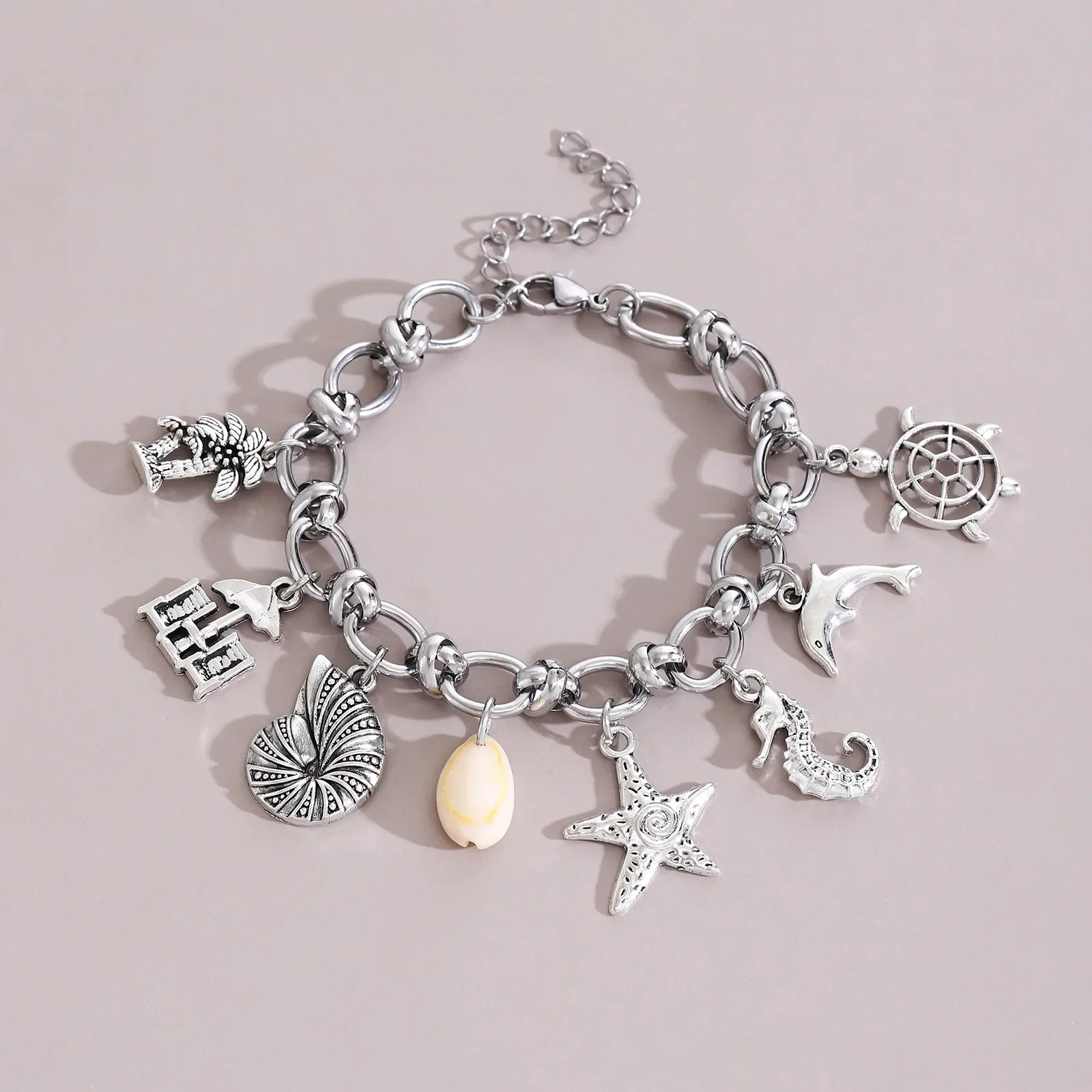 Φωτογραφία προϊόντος: Peach Jewelry Peach Jewerly Βραχιόλι Αλυσίδα Με Charms Από Ανοξείδωτο Ατσάλι 304