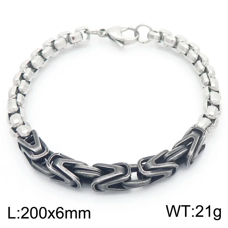 Φωτογραφία προϊόντος: Peach Jewelry Peach Jewerly Ανδρικό Βραχιόλι Αλυσίδα Από Ανοξείδωτο Ατσάλι 304 Ασημί-Ανθρακί
