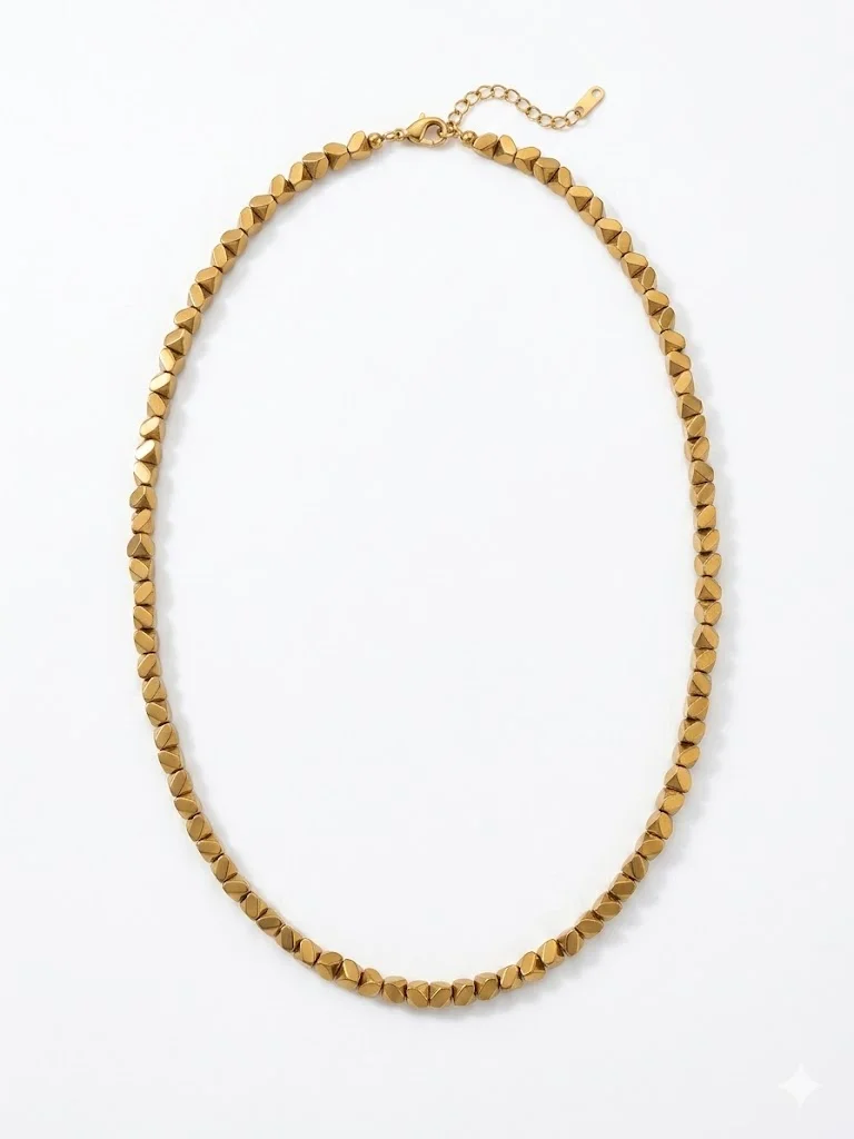 Φωτογραφία προϊόντος: Peach Jewelry Peach Jewerly Μοντέρνο Κολιέ Γεωμετρικό Ανοξείδωτο Ατσάλι Επιχρυσωμένο